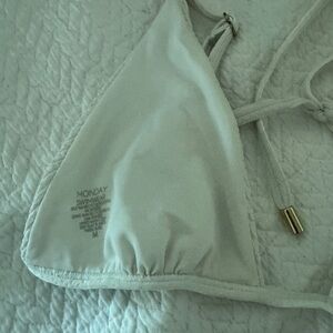 Monday Swimwear Light Gray Bikini Top